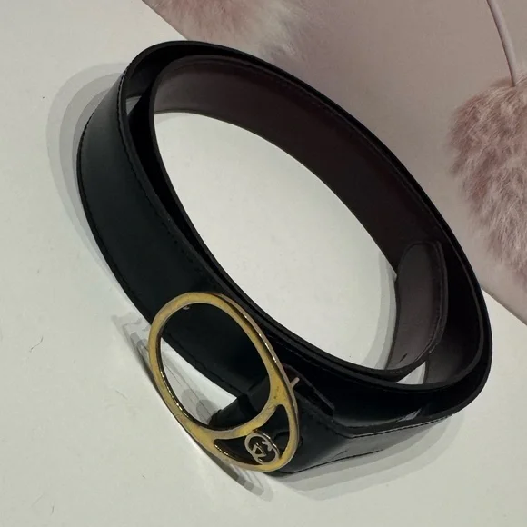 Vintage Gucci GG Logo Buckle Leather Belt - Replacement Strap - Auth Buckle 42” - Picture 8 of 15